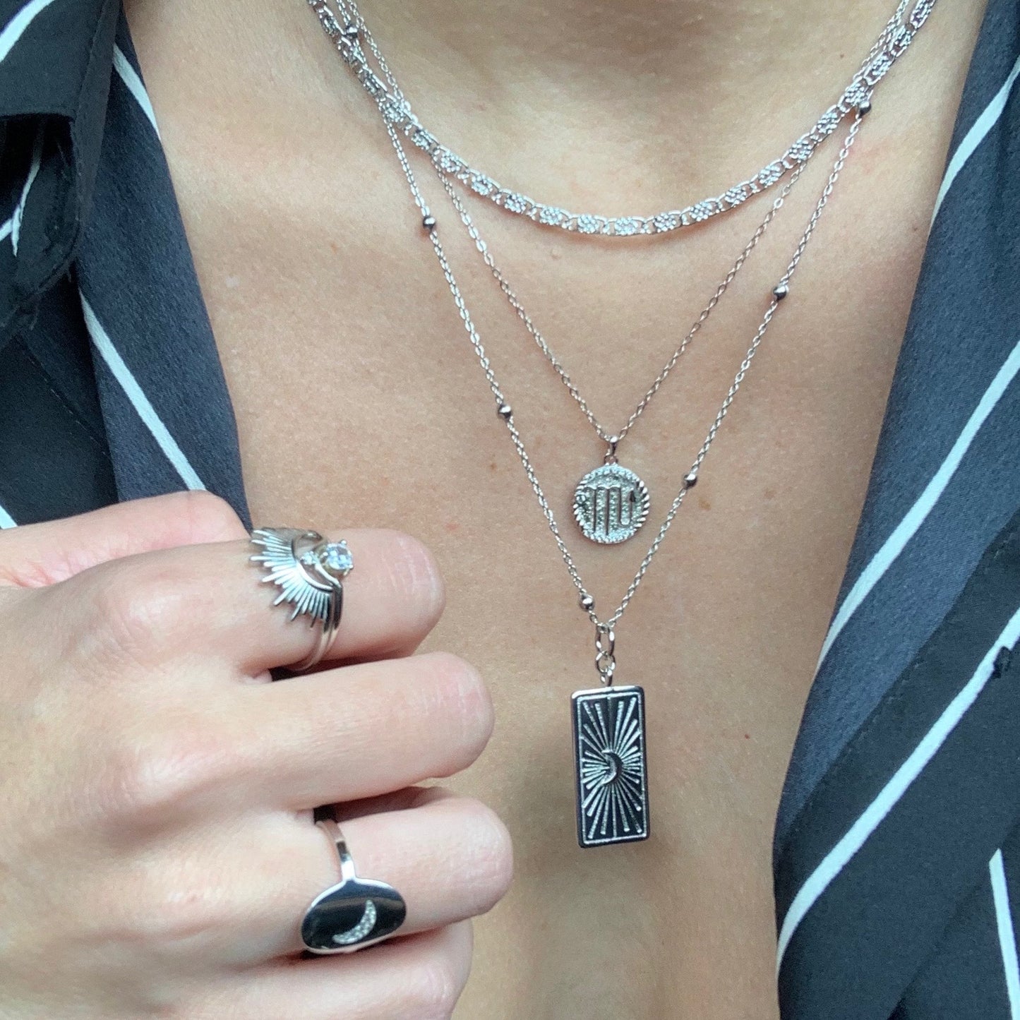 Celestial zodiac necklace