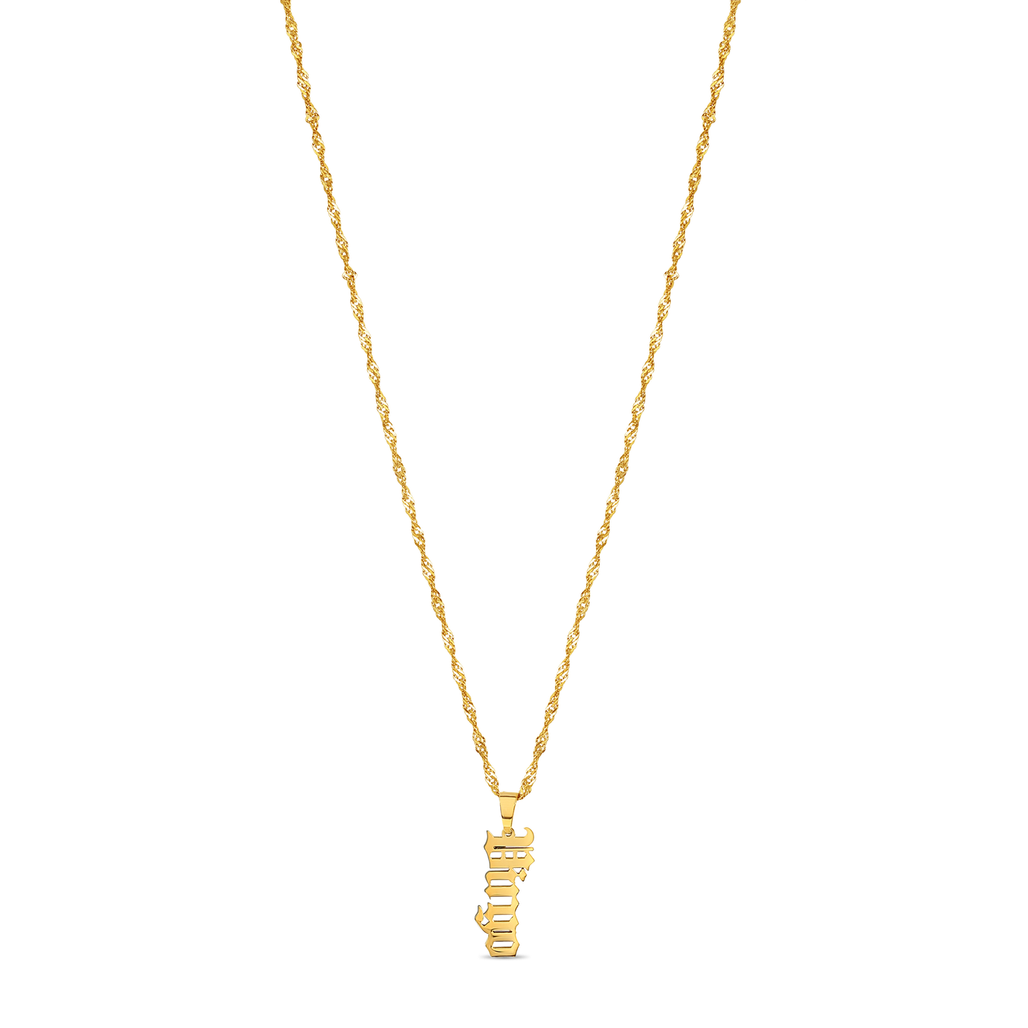 Old English Zodiac Necklace