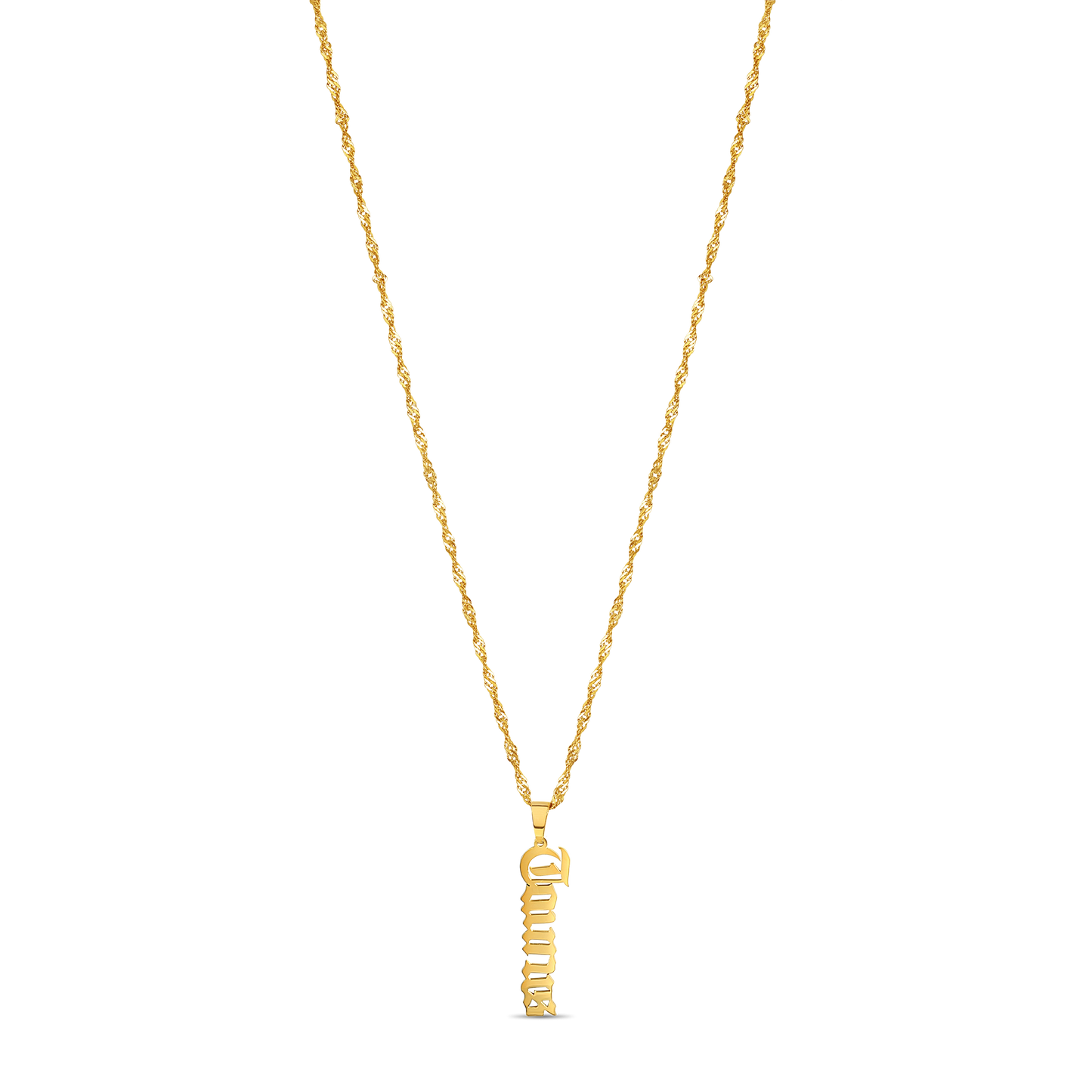 Old English Zodiac Necklace