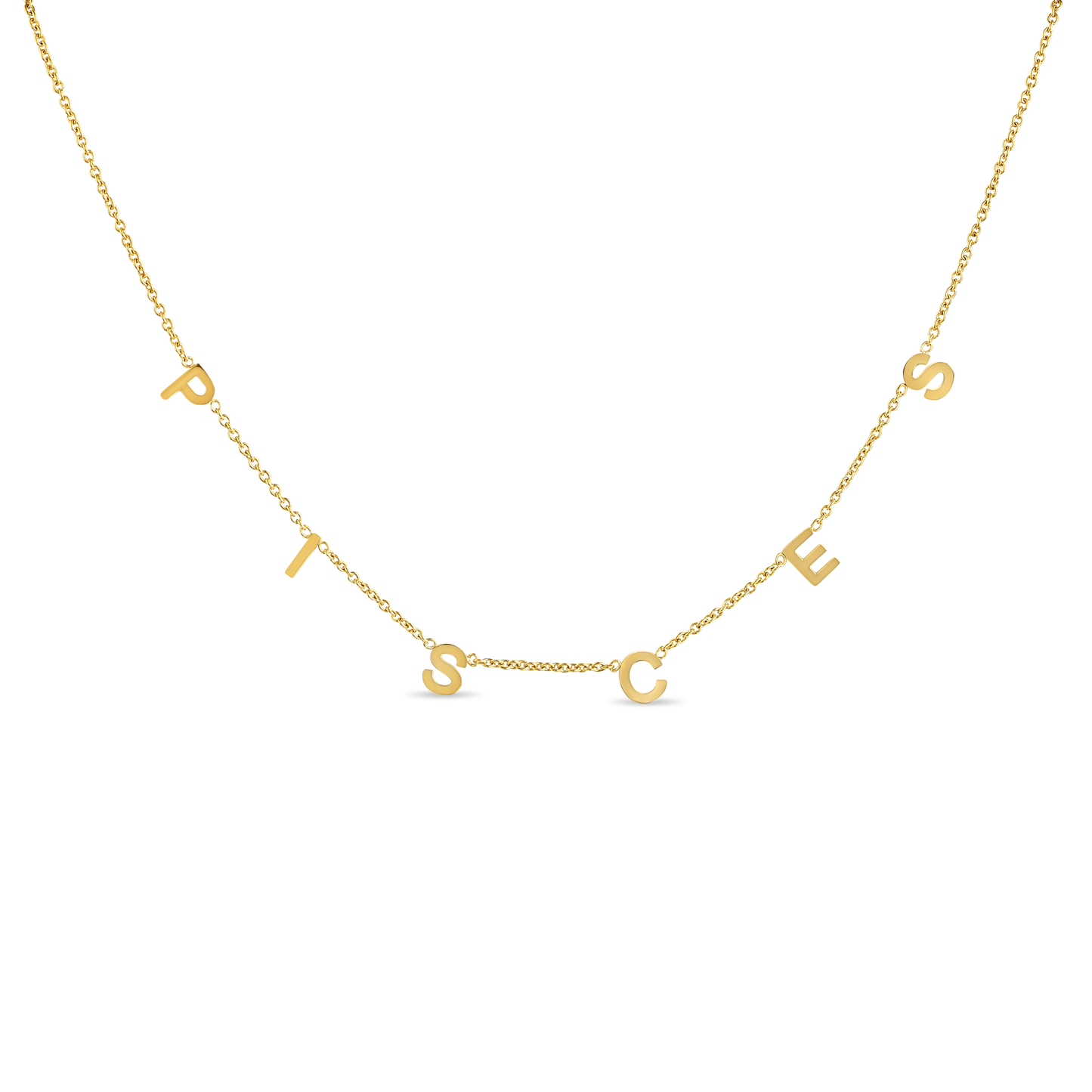 Zodiac Dangle Name Necklace