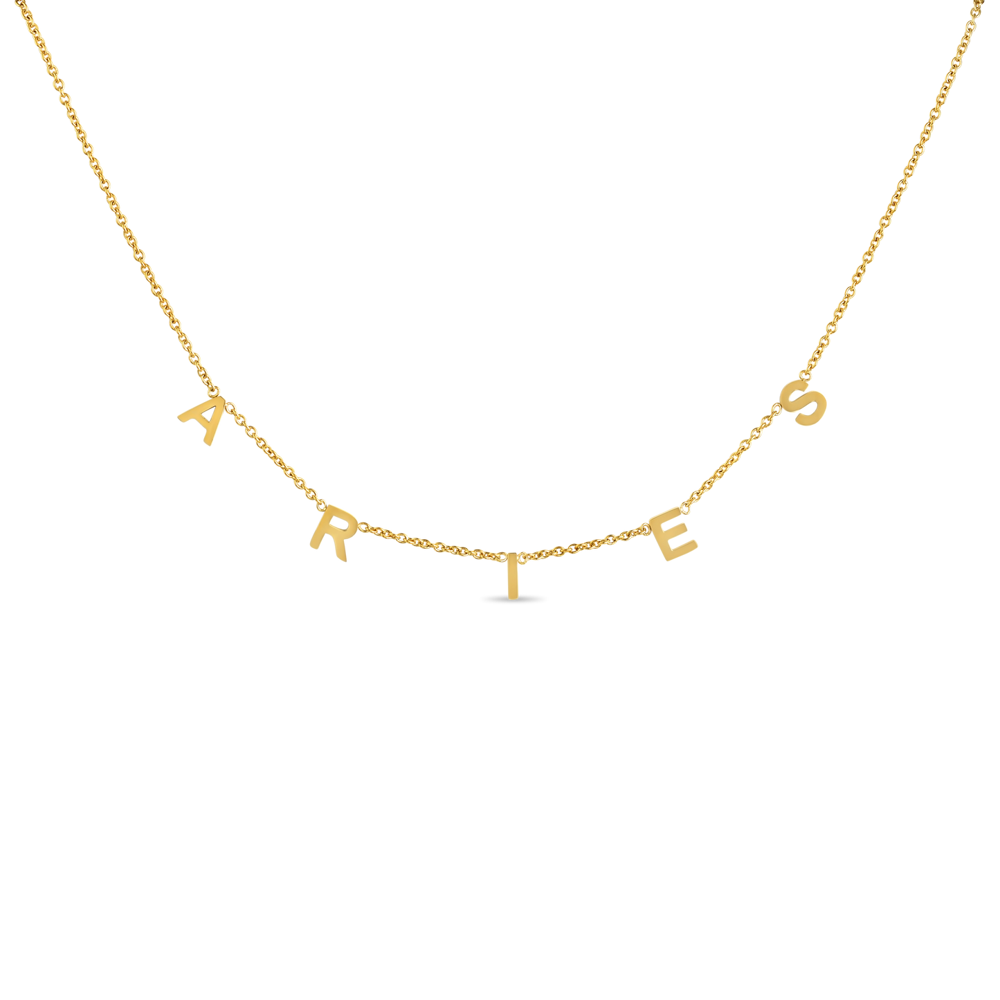 Zodiac Dangle Name Necklace