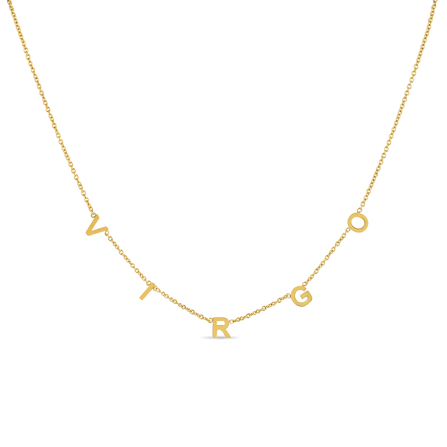 Zodiac Dangle Name Necklace