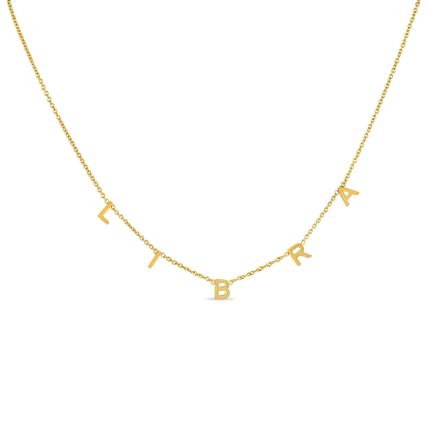 Zodiac Dangle Name Necklace