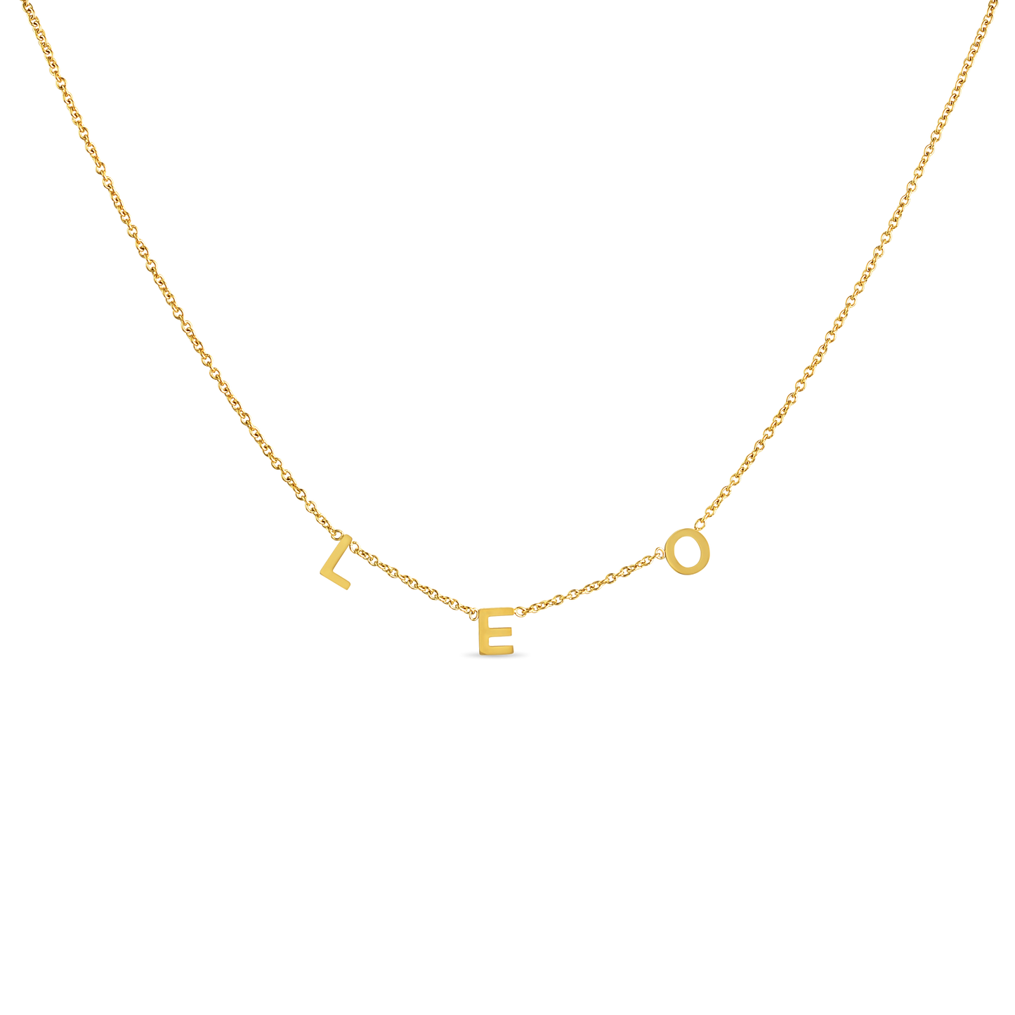 Zodiac Dangle Name Necklace