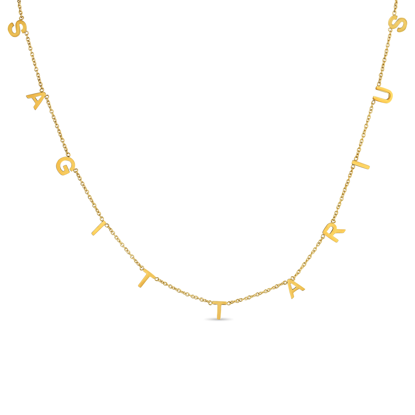 Zodiac Dangle Name Necklace