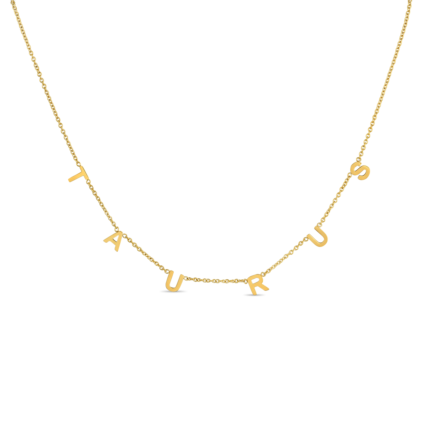 Zodiac Dangle Name Necklace