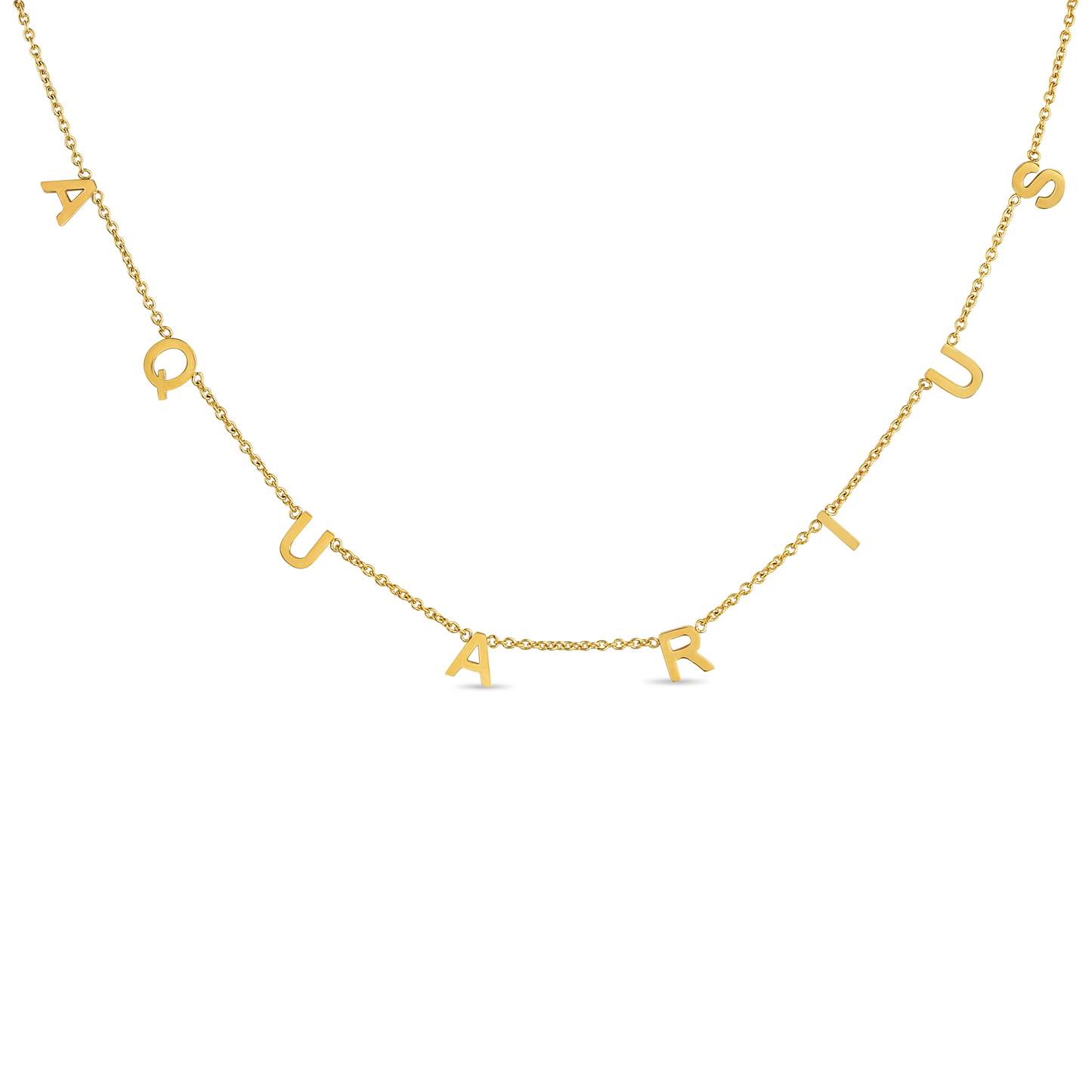 Zodiac Dangle Name Necklace