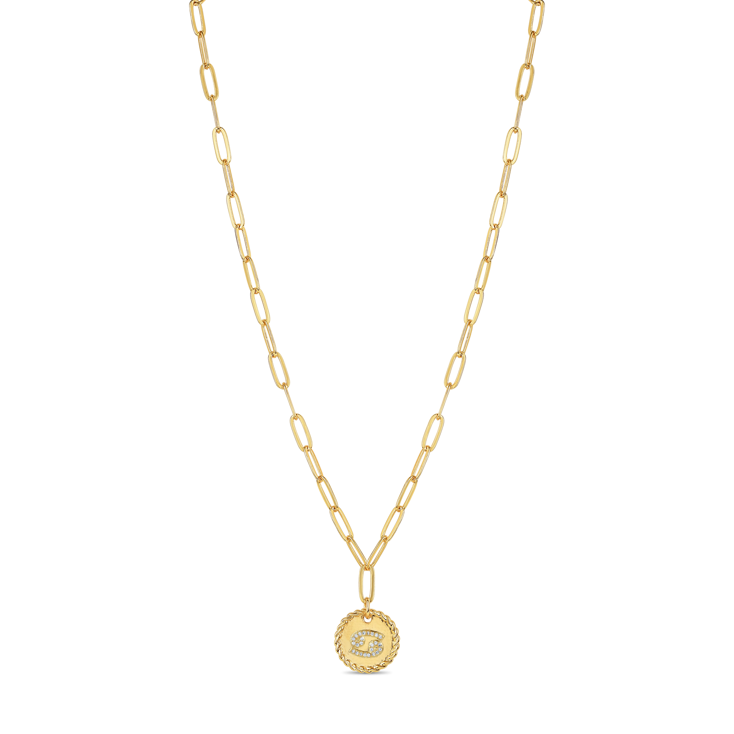 Paper clip zodiac necklace