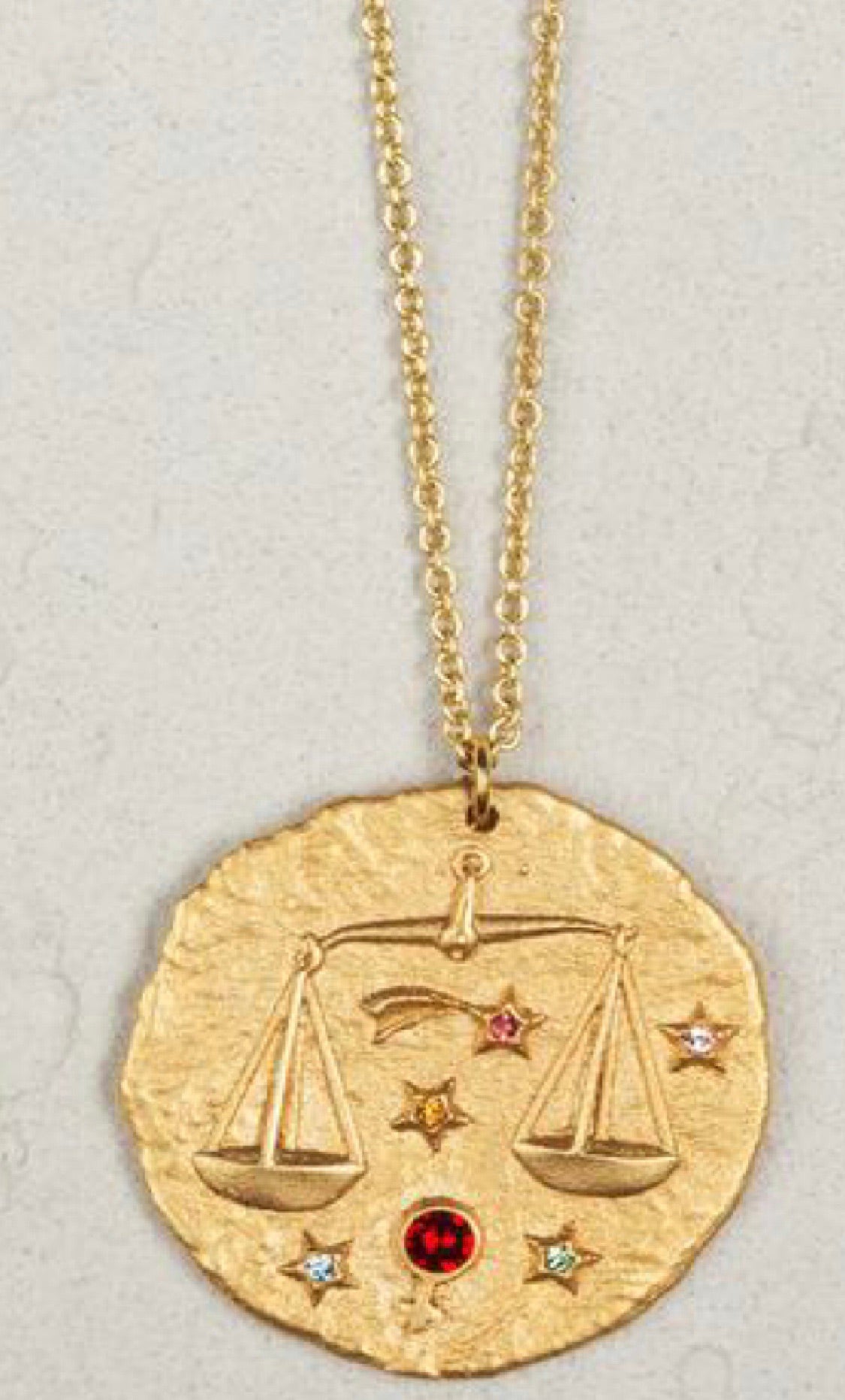 Jeweled Zodiac Coin Necklace