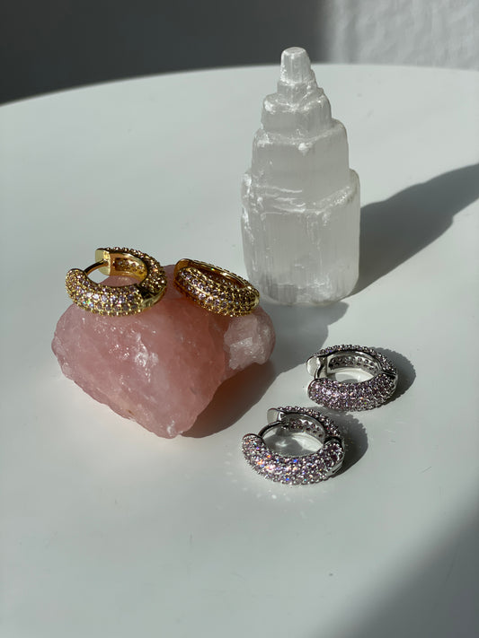 Rosé Pave Hoops