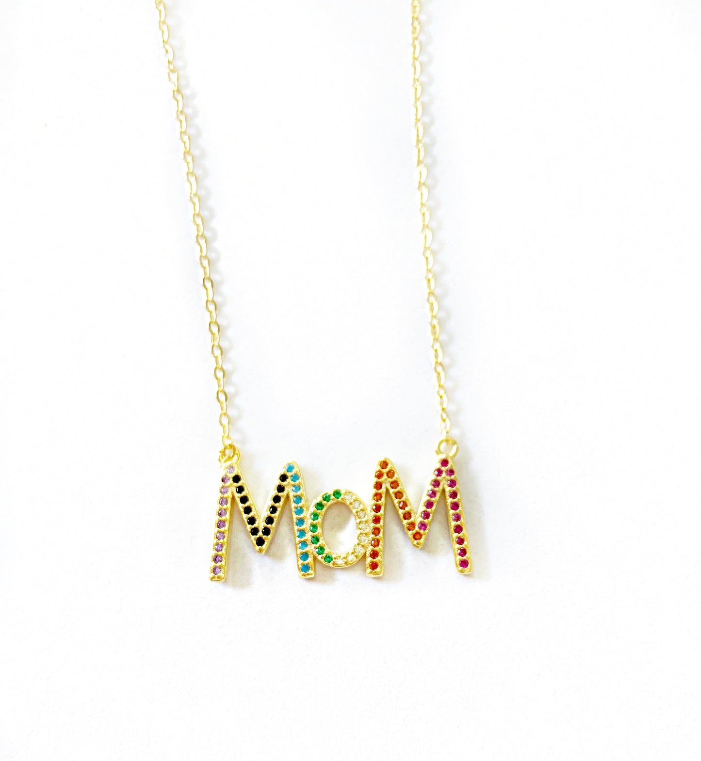 Rainbow Mom Necklace