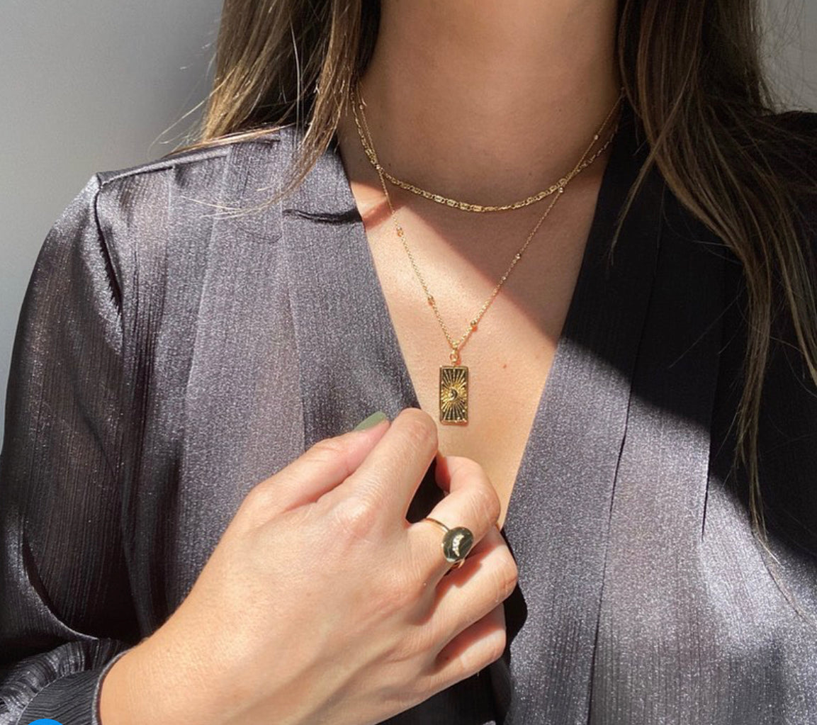 Moon Card Necklace
