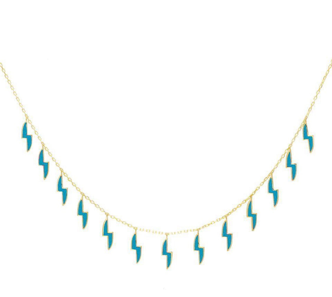 Teal Lightning Choker