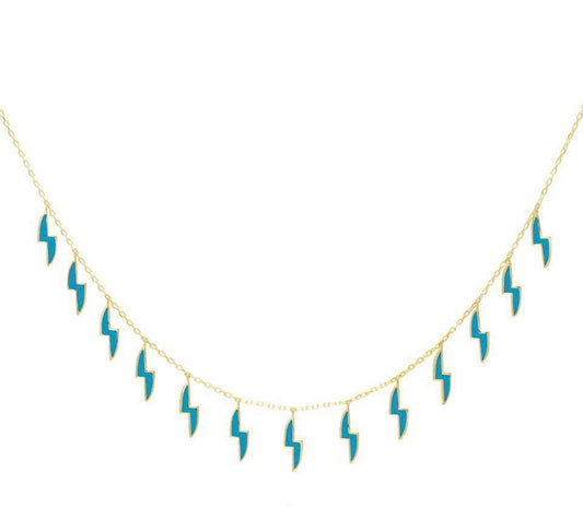 Teal Lightning Choker