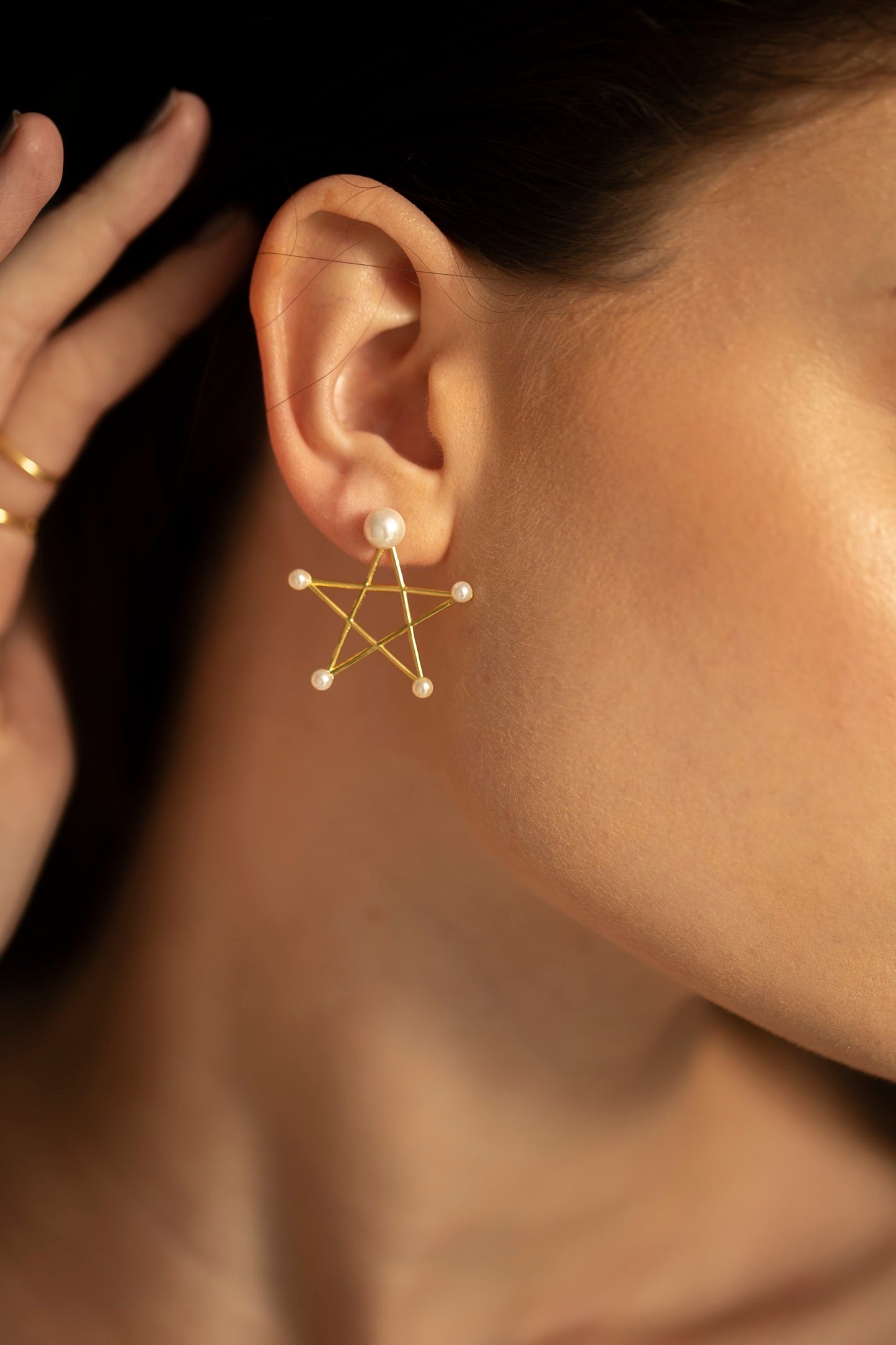 Pearly Star Earrings