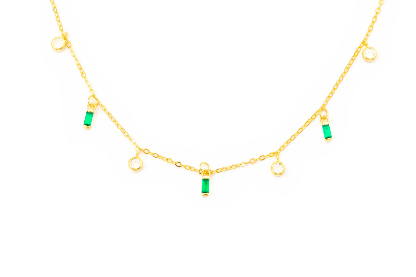 Emerald Dangle Necklace